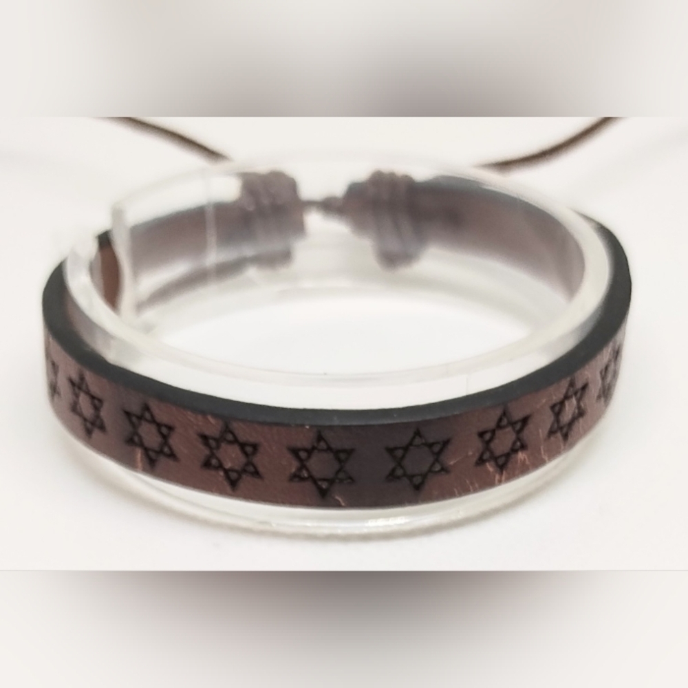 Men's Leather Bracelet Brownâ New F16